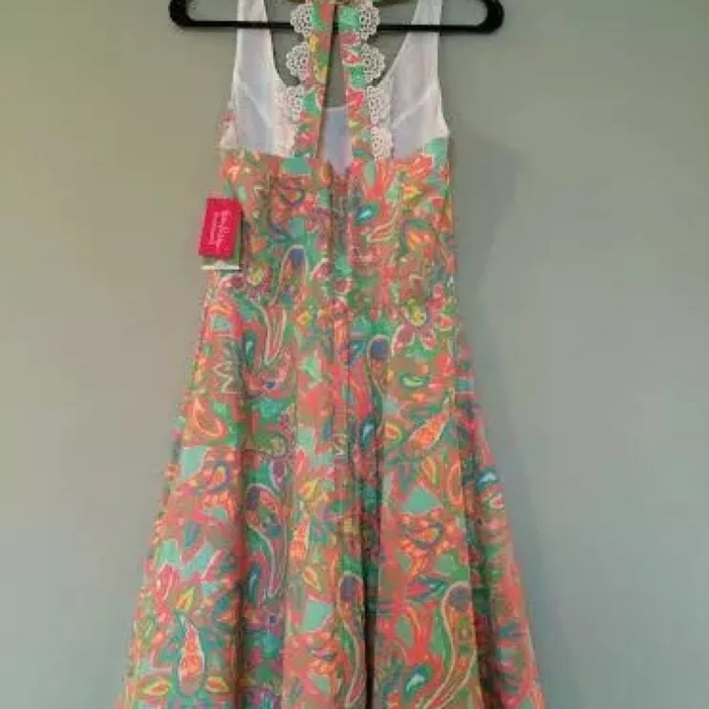 LILLY PULITZER MultiColor Summer "Zo Dress" Size 4 - Picture 4 of 12
